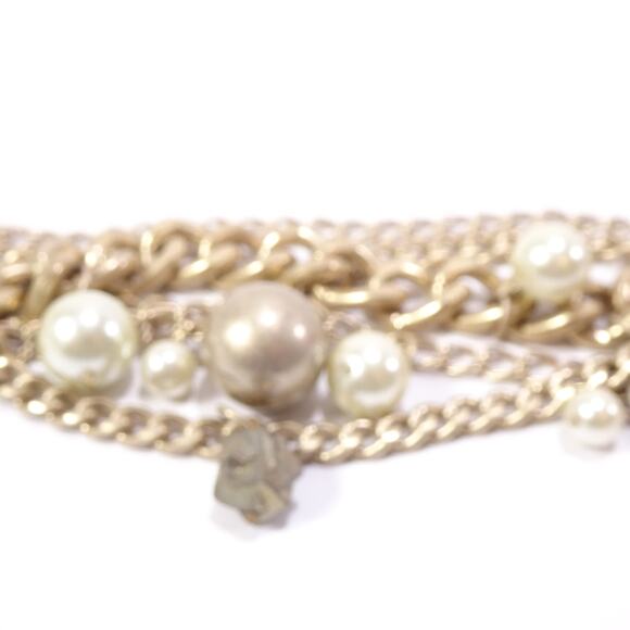 Neiman Marcus Lee Angel Women's Brass Multi Chain Charm Bracelet NWT 210 - Picture 6 of 9